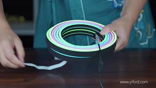 Sideview Smart RGB Neon Flex LED Lights Strip Controll and Installation [upl. by Laius]