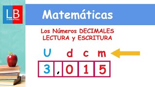 Los Números DECIMALES LECTURA y ESCRITURA ✔👩‍🏫 PRIMARIA [upl. by Wahkuna85]