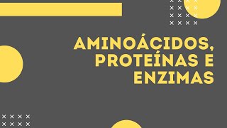 AMINOÁCIDOS PROTEÍNAS E ENZIMAS [upl. by Sirrah952]