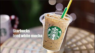 HOW TO MAKE Starbucks Iced Shaken White Mocha [upl. by Brett]