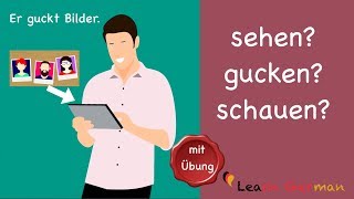 Common Mistakes in German  sehen gucken oder schauen  Learn German  A1  A2 [upl. by Nennek]