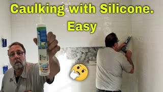 Caulking with silicone Easy [upl. by Ylellan]