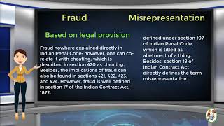 What is Difference Between Fraud amp Misrepresentation [upl. by Kennan]