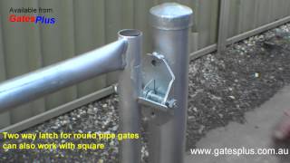 Gate Latch 2 way for round pipe and square [upl. by Nalyorf895]