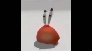 Mr Krabs dances to low quality Happy full [upl. by Dnaleel455]