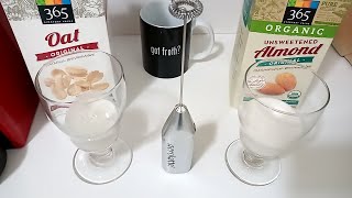 Oat Milk vs Almond Milk part 2 Frothing Test [upl. by Carissa781]