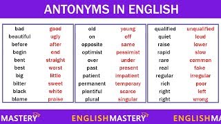 Learn 200 Common Antonyms Words in English to Expand your Vocabulary [upl. by Nnaillek]