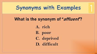 Synonyms with Examples 1  English Vocabulary Practice Test  Test Your English Vocabulary Skills [upl. by Acsicnarf]