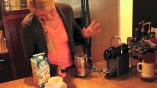 Nespresso Aeroccino Plus Frother Review Frothing Almond Milk [upl. by Purpura]