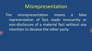 Misrepresentation [upl. by Darlleen]