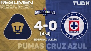 Resumen y goles  Cruz Azul 40 Pumas  Semifinal Ida  Guard1anes 2020 Liga Mx  TUDN [upl. by Nadeau797]