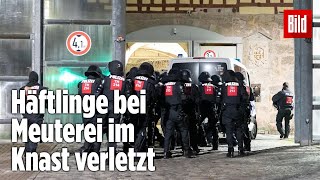 Gefängnismeuterei Polizei stürmt Knast in Thüringen  JVA Untermaßfeld [upl. by Allmon623]